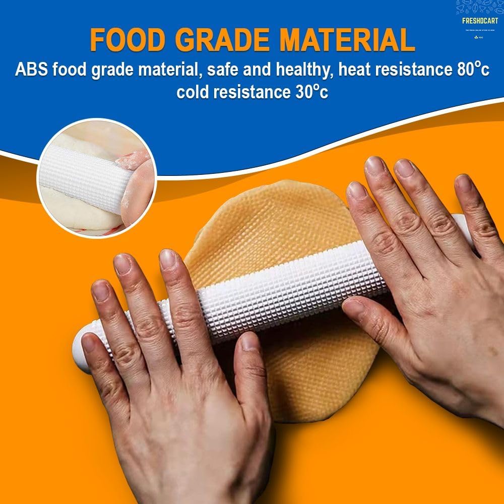 Giftock Kitchen Plastic Rolling Pin Dough Roller Household Non-Stick Exhaust Rolling Pin Smooth and Beautiful Embossed Design for Home for Kitchen (1Pcs) (Multicolor)