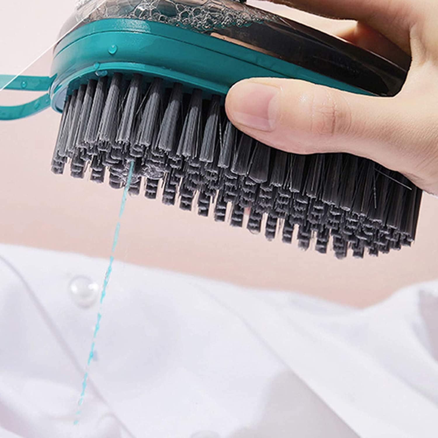 Giftock 3 in 1 Multipurpose Grip Liquid Adding Silicon Scrubber Brush for Kitchen & Bathroom Household Cleaning