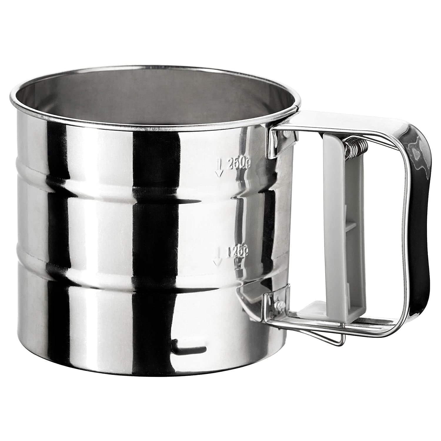 Giftock Flour Sifter, Stainless Steel Sifter for Baking Double Layer Fine Mesh Baking Sifter One Hand Press Crank Sifter for Powdered Sugar Shaker
