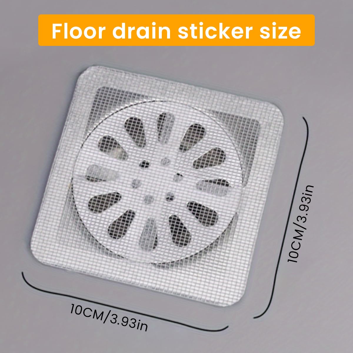 Giftock 20Pack Disposable Shower Drain Hair Catcher, Drain Hair Catcher Waterproof Mesh Stickers for Bathroom Accessories, Apartment Essentials for Kitchen, Sink, Bathtub (4" X 4")