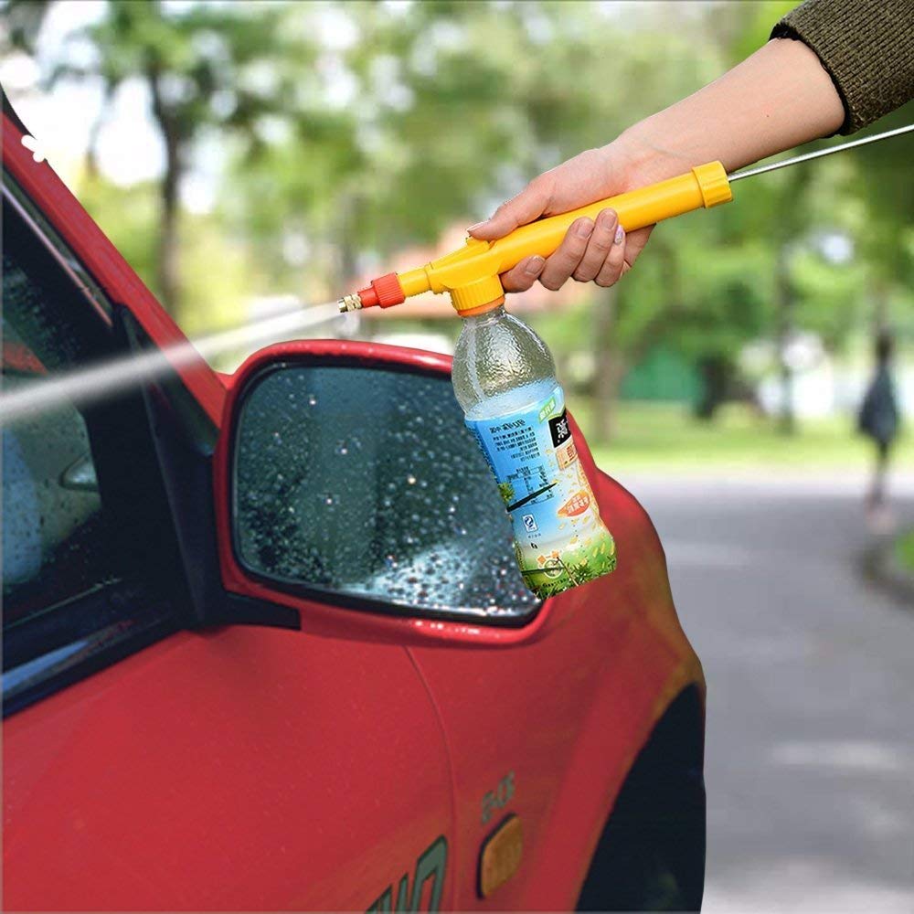 Giftock Adjustable High Pressure Garden Pump Bottle Spray Gun for Plants Garden Water Pesticide Car Wash Brass Nozzle Sprayer Pack of 2, Manual