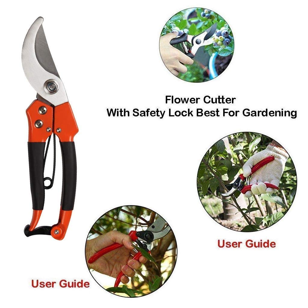 Giftock Gardening Tools- Stainless Steel Tiger Cutter Plant Cutter Tree Cutter Garden Shears Pruners Scissor, Garden Scissors Pruning Seeds, Leaf Cutter, Flower Cutter