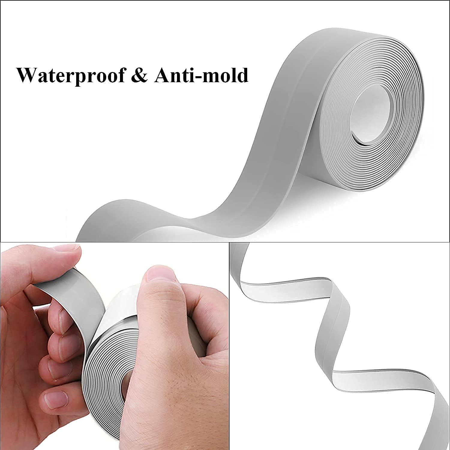Giftock Waterproof Seal Strip 3.2Meter Length Self Adhesive Caulk Sealer Tape Bath and Wall Sealing Strip Sink Basin Edge Trim (4cm Wide /3.2M Length)
