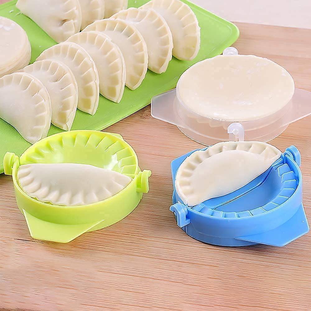 Giftock Plastic Momos Maker Garijalu Maker Tool Gujiya Maker Device Easy Mould Machine Cooking Tool Multicolor