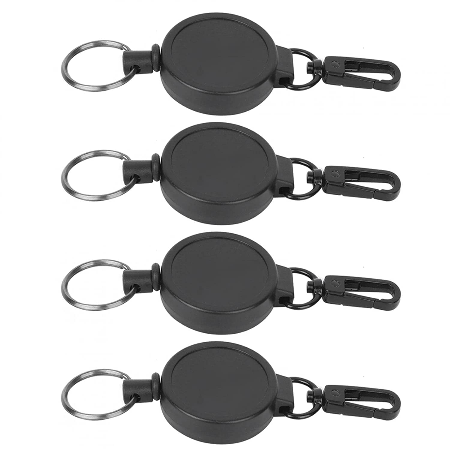 Giftock Retractable Holding Key Chain Ring Clip With Tools Metal Wire Round Split Key Chain Wire Rope Key (1Pcs) (Multicolor)