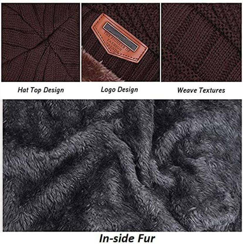 Giftock Wool Beanie Cap & Muffler for Mens & Women  Winter Cap for Men  Mens Woolen Cap with Neck Muffler  Winter Muffler for Women  Soft Woolen Muffler & Cap for Men & Women Black