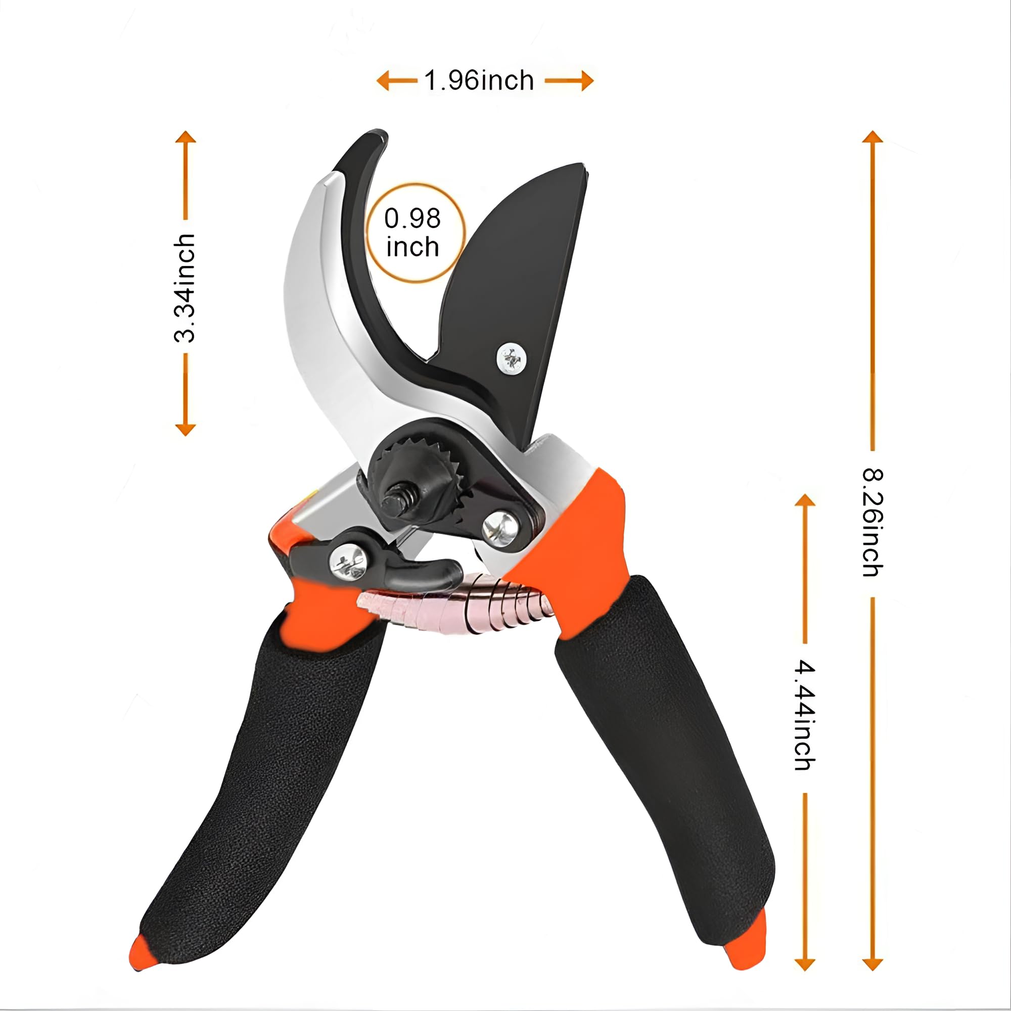 Giftock Heavy Duty Plant Cutter For Home Garden | Grip-Handle Flower Sharp Cutter | 8 Inch Garden Bypass Pruning Shears | Pruners Scissor with Safety Lock | Garden Scissors For Home Gardening
