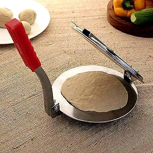 Giftock Puri Maker Press Machine with Handle | Stainless Steel 7.5 inch Puri Maker Press Machine with Handle Roti Press, Papad/Khakhra/Chapati Maker