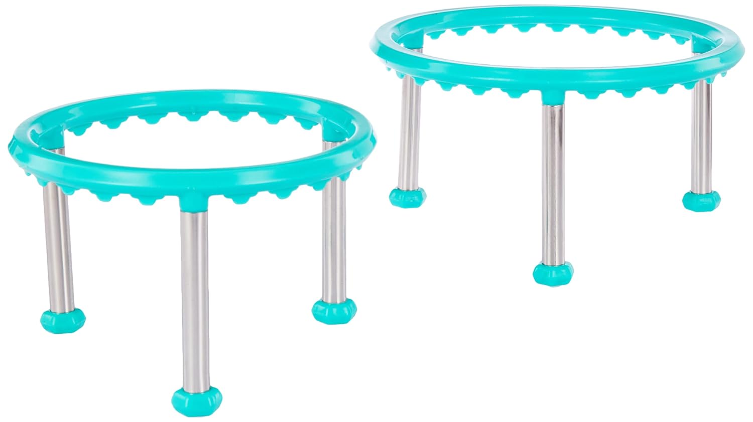 Giftock Plastic Pot Stand Stainless Steel Legs/Matka Stand/Single Ring Matka Stand -2 pcs