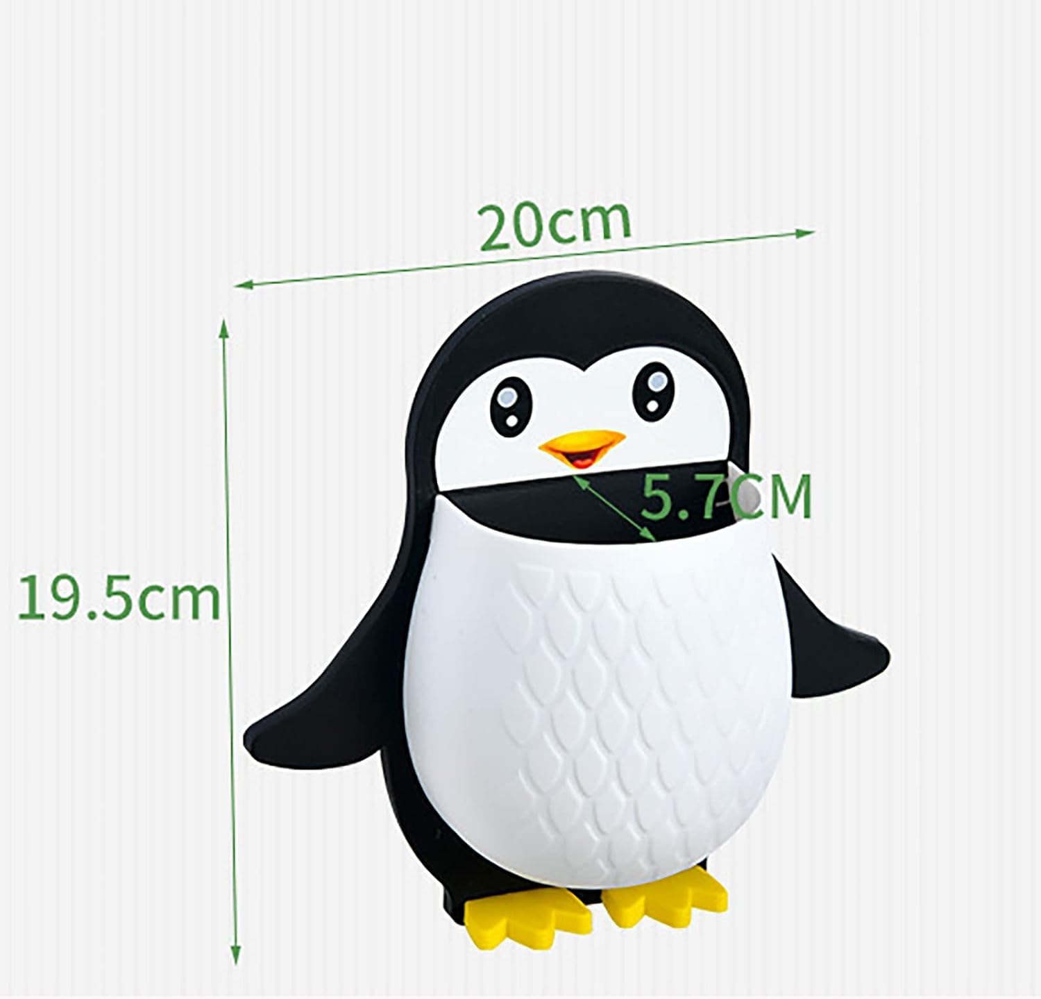 Giftock Toothbrush Holder Storage Organizer for Bathroom Wall Mounted Penguin Shape with Self Adhesive Stick Multipurpose Wall Shelves Plastic (1)
