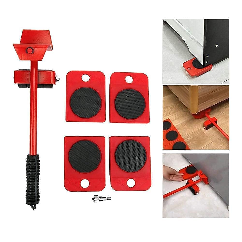 Giftock Heavy Duty Furniture Lifting Moving Tool with Wheel Pads Easy and Safe Moving Slider Tools Ideal for Shifting Washing Machines, Fridge, Sofa and Wardrobes (Multicolor, Set of 1)