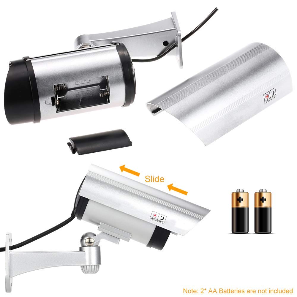 Giftock Realistic Looking Dummy IR Security CCTV Fake Bullet Camera with Flashing LED Light Indication