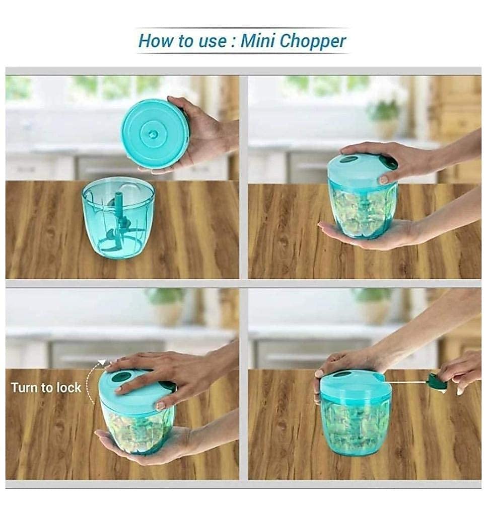 Giftock Mini Handy and Compact Chopper for effortlessly Chopping MAHANT Trade for Your Kitchen (500 ML Quick Chopper)