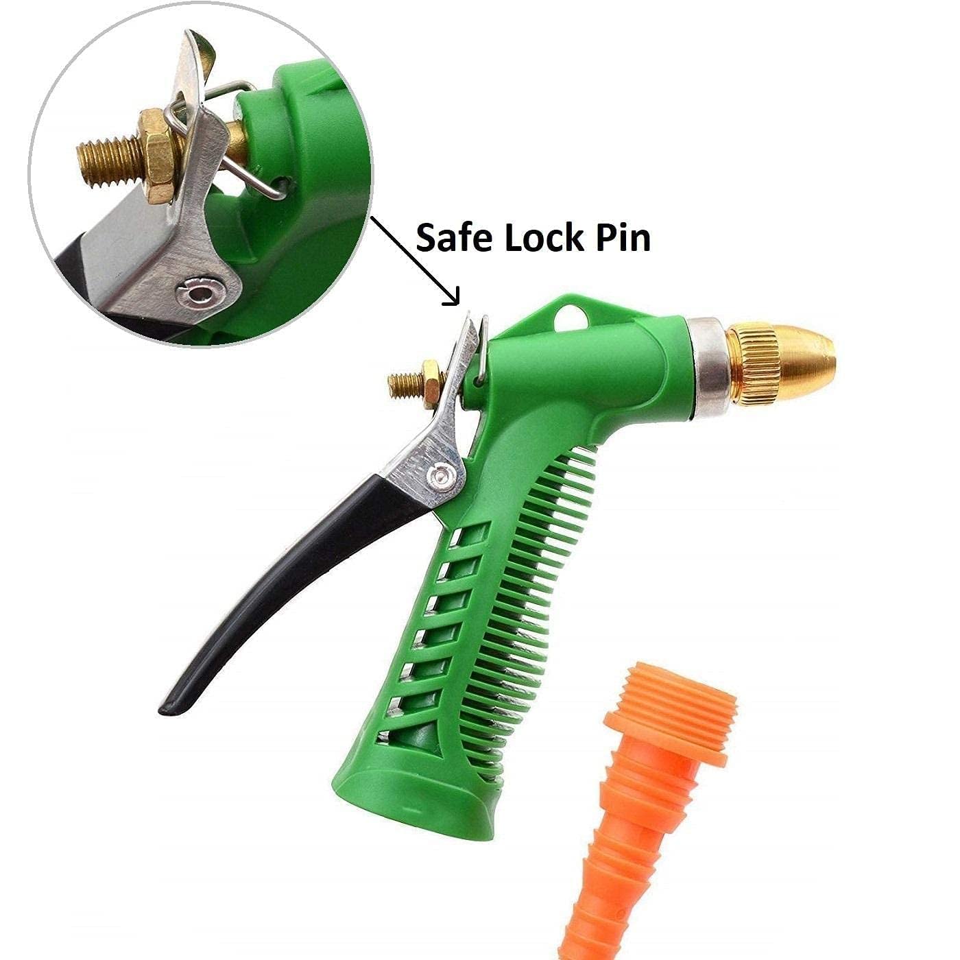 Giftock High Pressure Water Spray Gun Nozzle for Car,Bike,Plants Multi Functional for Gardening Car Washing, Plastic/Green(Pack of 1)