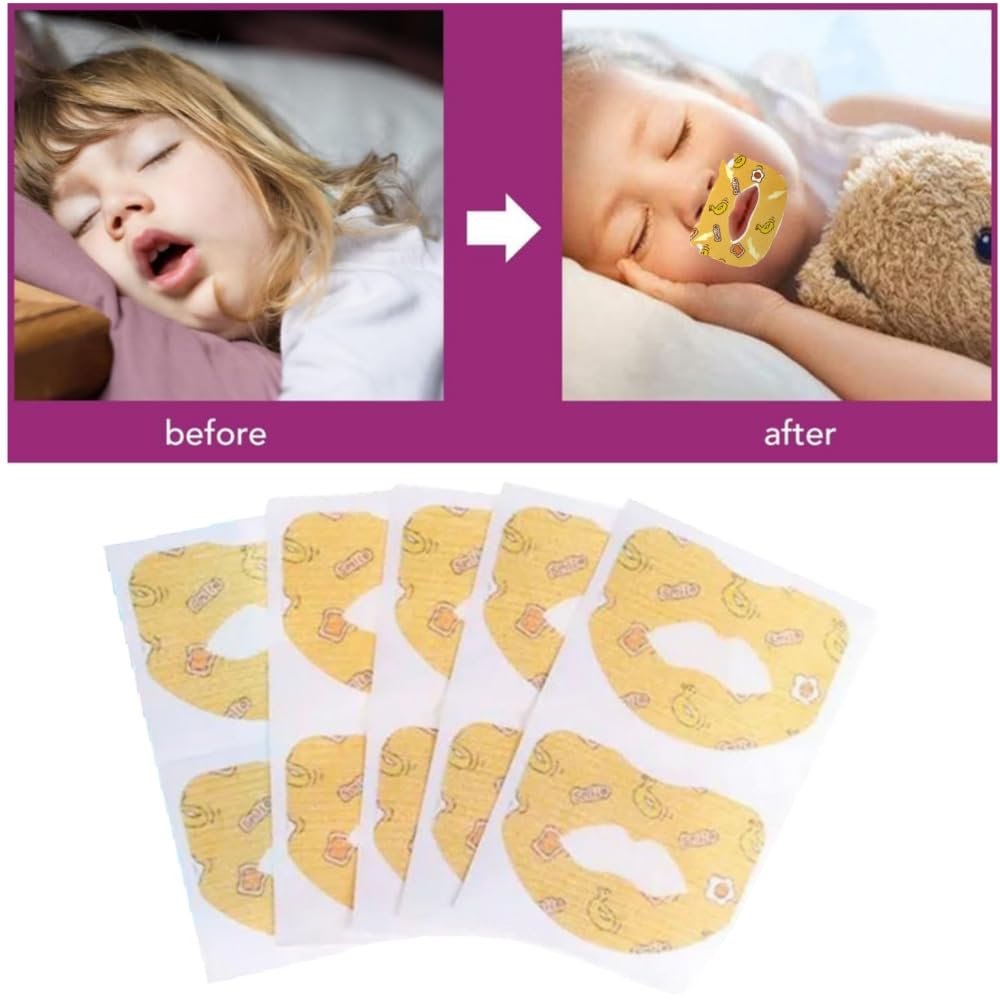 Giftock Anti-Snoring Sticker non-woven fabric Anti-Snoring Sticker Mouth Correction Sticker Mouth Tape for Sleeping,Kids Sleep Strips, Mouth Strips for Sleeping,for Children Adult Night Sleep(30 pcs)