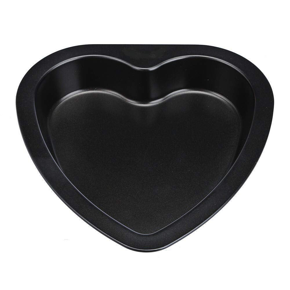 Giftock 8 inch Square Black Non-Stick Cake Pans Carbon Steel Bread Baking Pan Tray for Microwave Oven Cookie Cake Moulds, 1Pc (Square pan)