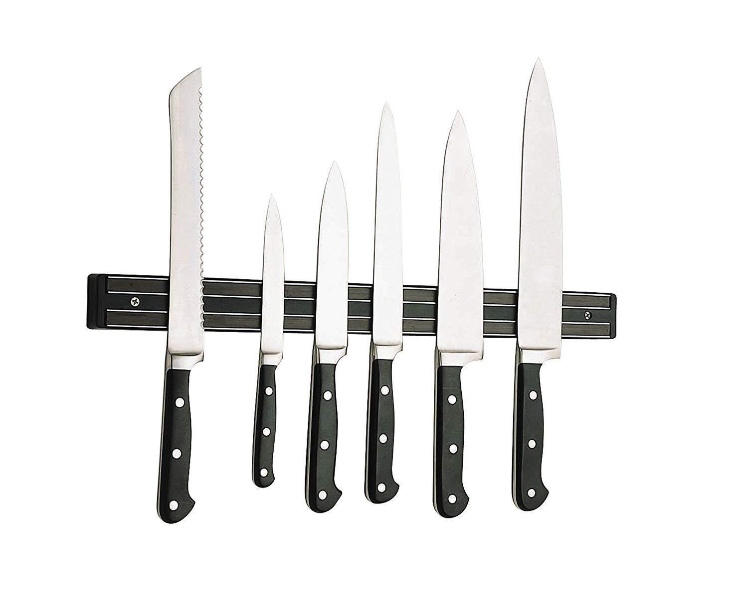 Giftock 33cm Magnetic Knife Bar, Magnetic Knife Storage Strip, Magnet Kitchen Knife Holder, Knife Rack Strip Patti 13 Inch (Black)