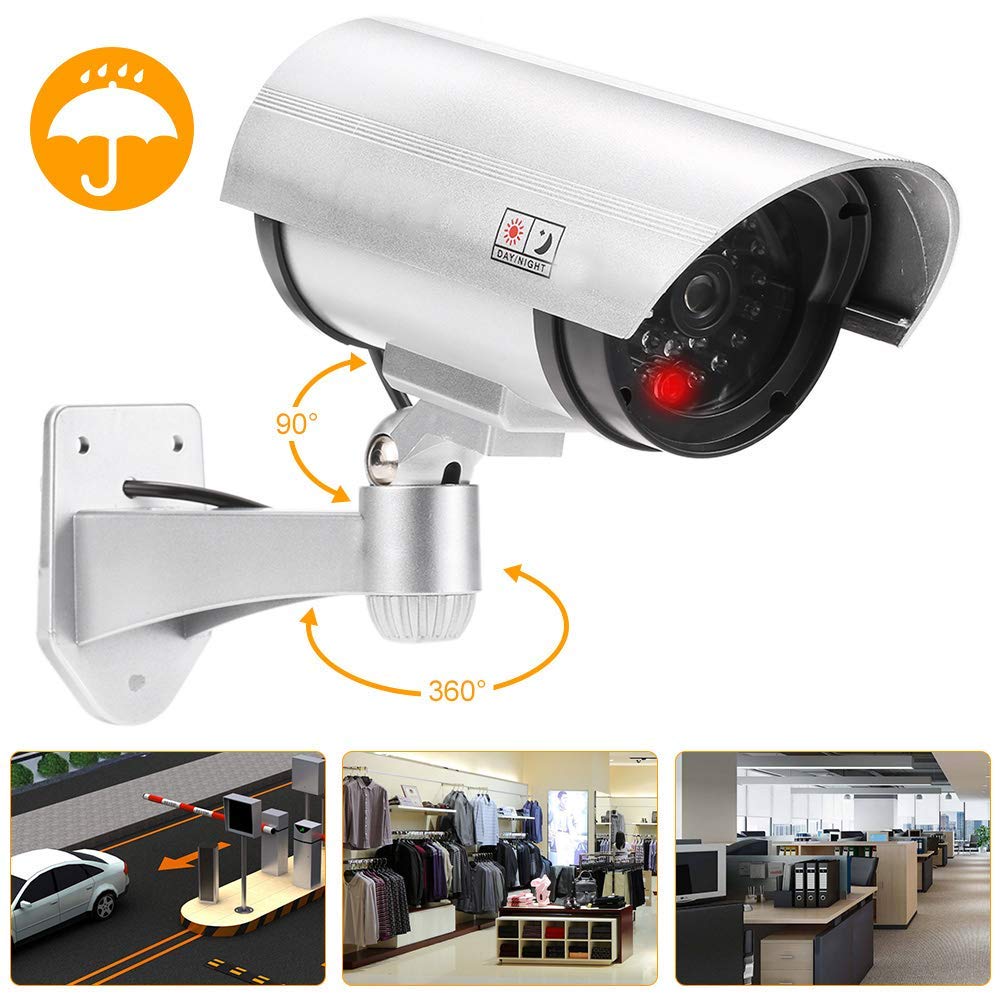 Giftock Realistic Looking Dummy IR Security CCTV Fake Bullet Camera with Flashing LED Light Indication