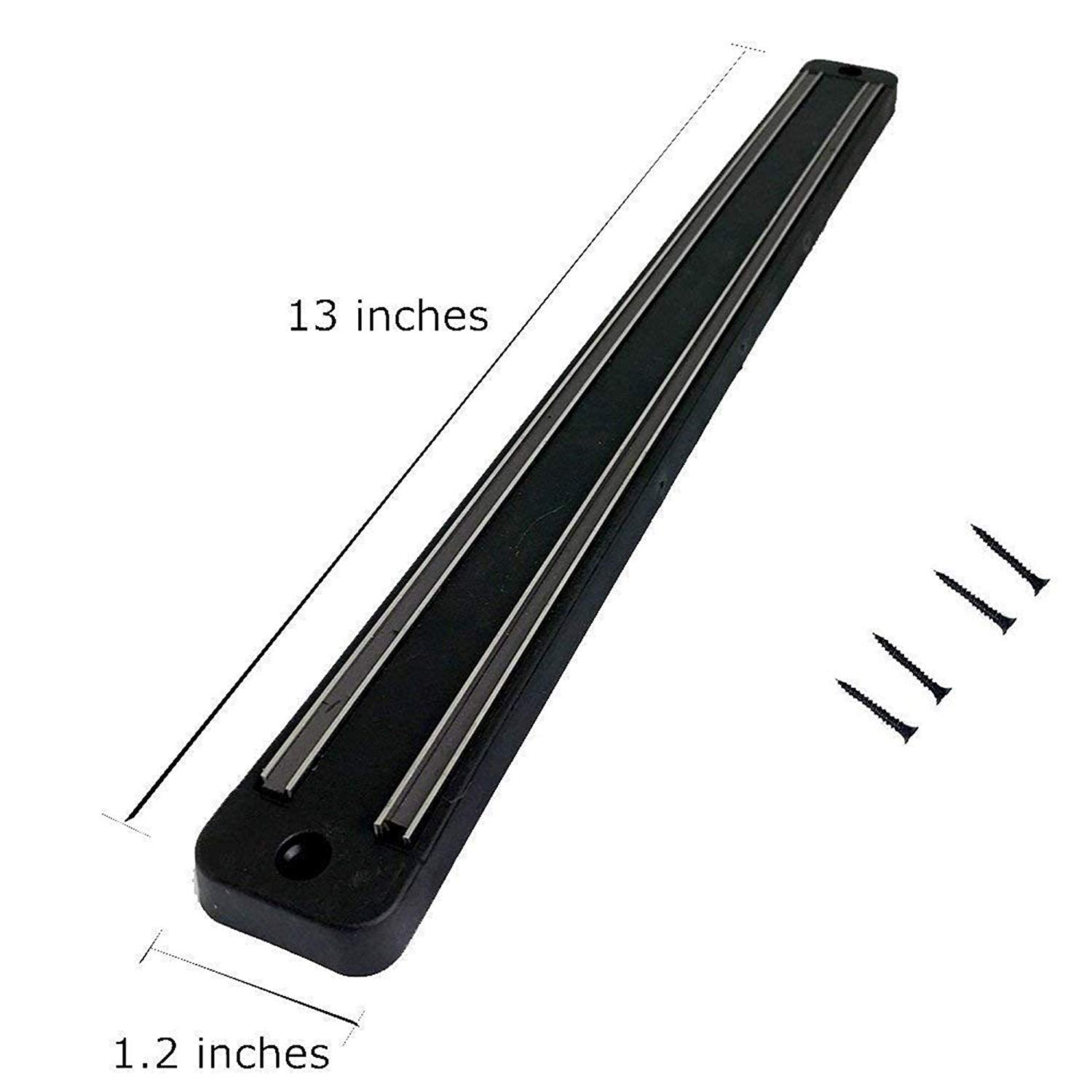 Giftock 33cm Magnetic Knife Bar, Magnetic Knife Storage Strip, Magnet Kitchen Knife Holder, Knife Rack Strip Patti 13 Inch (Black)