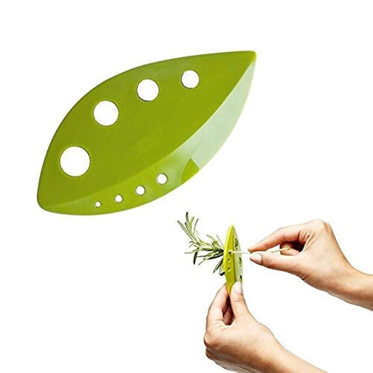Giftock Vegetable Leaf Stripper, Plastic Leaves Remover Kale, Chard, Collard Greens Loose Leaf Herb Stripper Vegetable Leaf Stripping Device (Pack of 1)