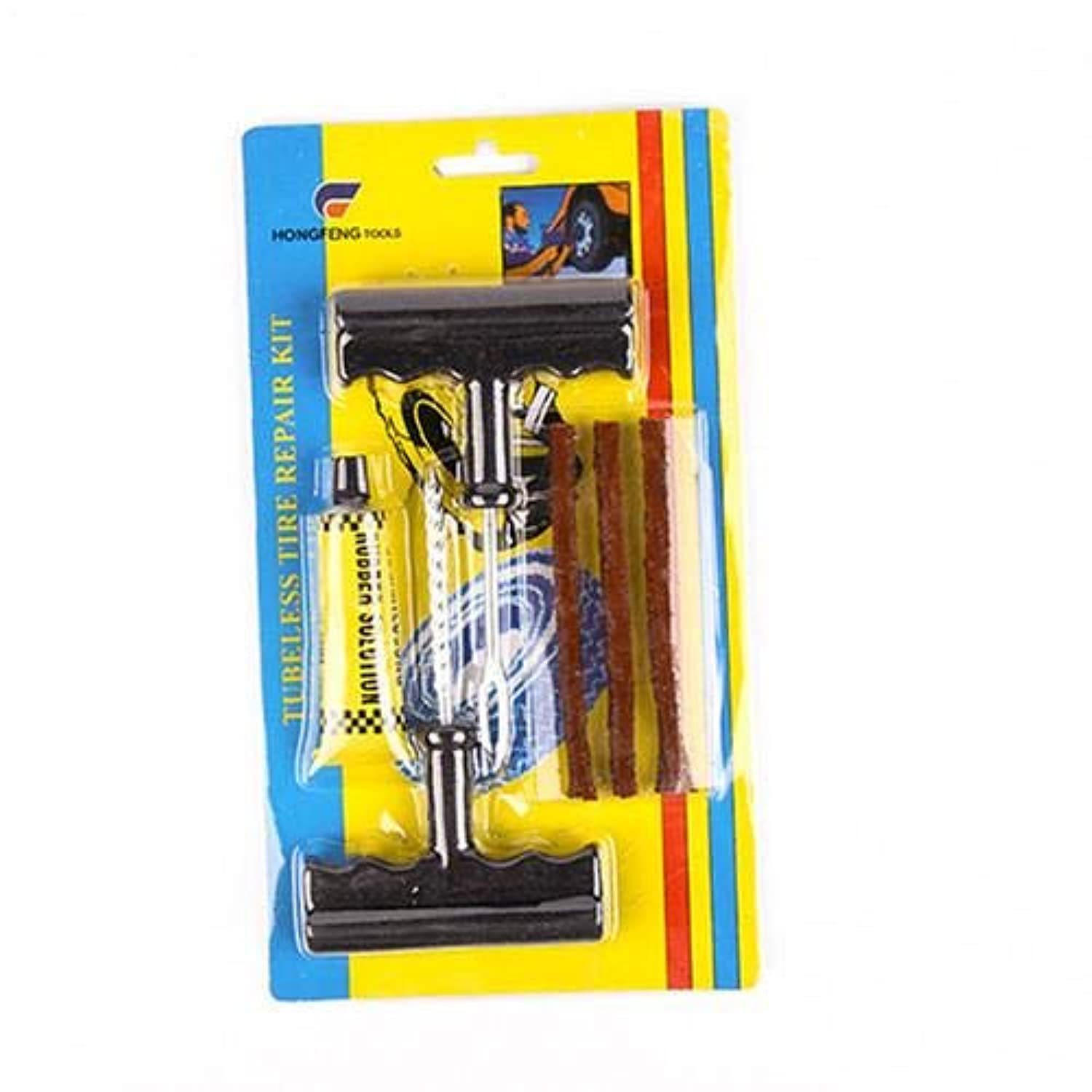 Giftock Auto Car Tire Repair Kit Car Bike Auto Tubeless Tire Tyre Puncture Plug Repair Tool Kit Tool