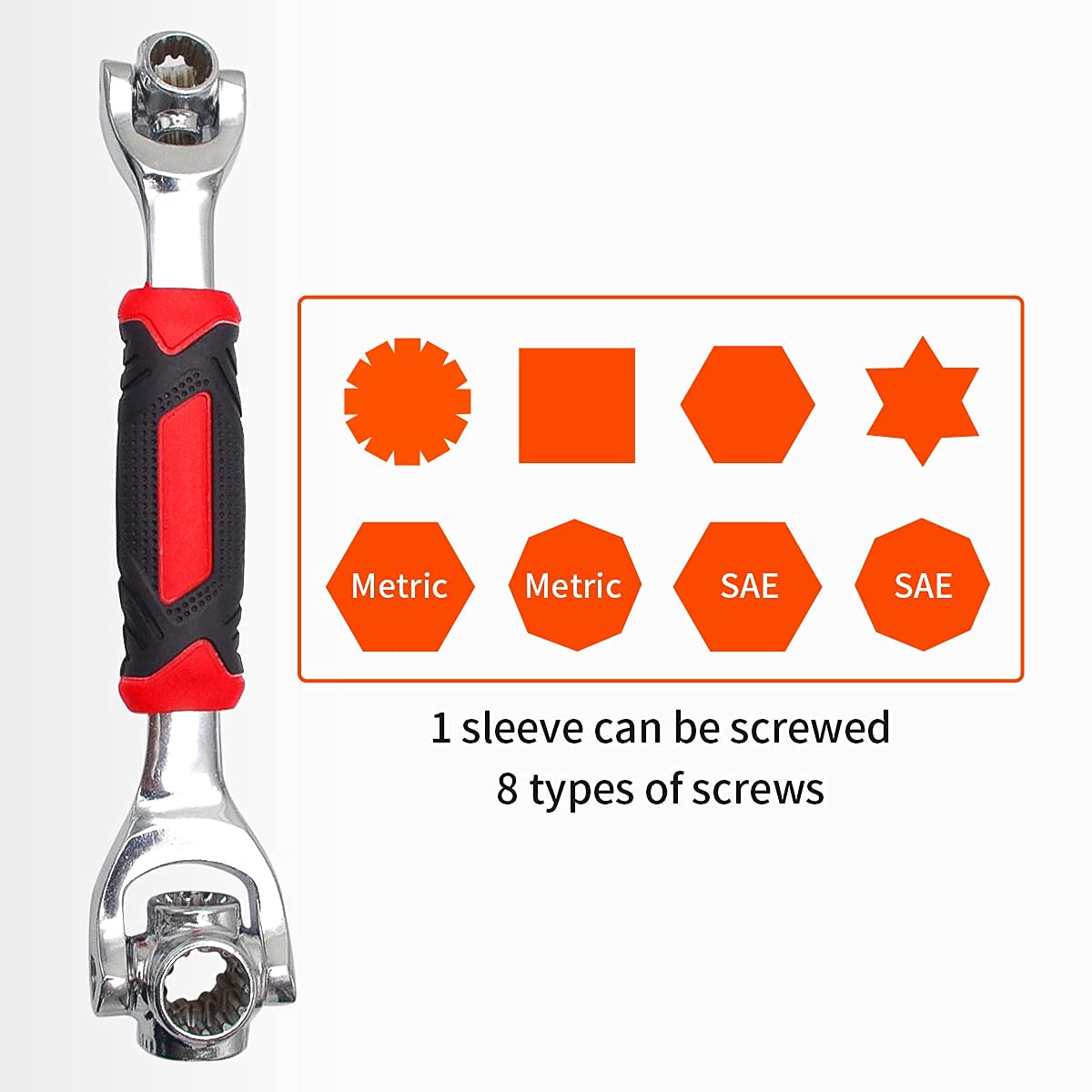Giftock Tiger Wrench Universal 48 In 1 Socket Wrench Multifunction Wrench Tool With 360 Degree Rotating Head, Magnetic Spanner Tool For Home And Car Repair Tool Works, Torx