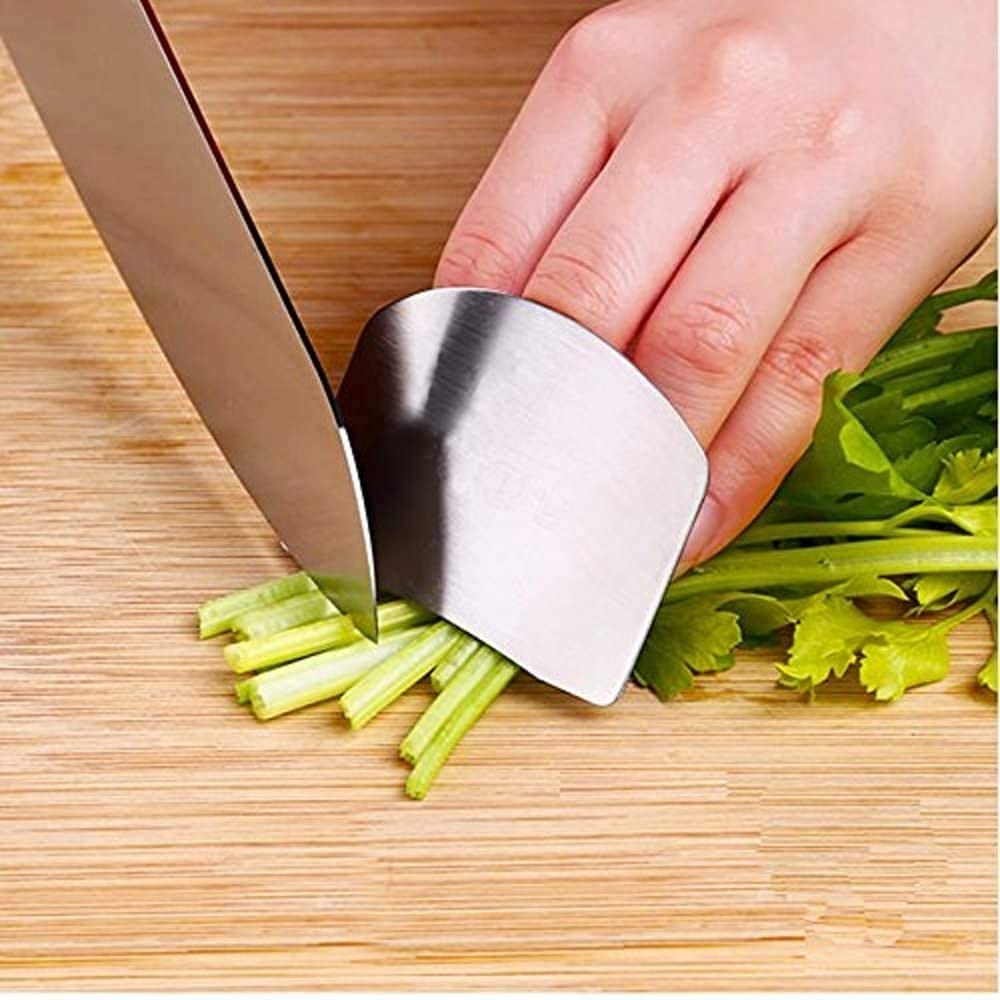 Giftock FDCFG Stainless Steel Finger Cutting Protector Hand Guard | Finger Protector Safe Chopping Hand Guard Pack of (1)
