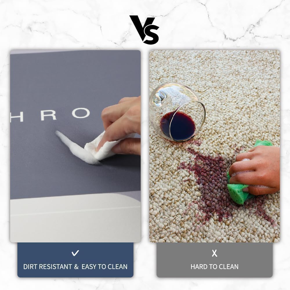 Giftock Bathroom mat Square Door Mat Floor Mat Bath Mat Doormat Carpet Rubber Non Slip mat for Cushion Mat Super Absorbent Soft Carpet Quick Dry Dirt Barrier for Home Office (40x60cm)