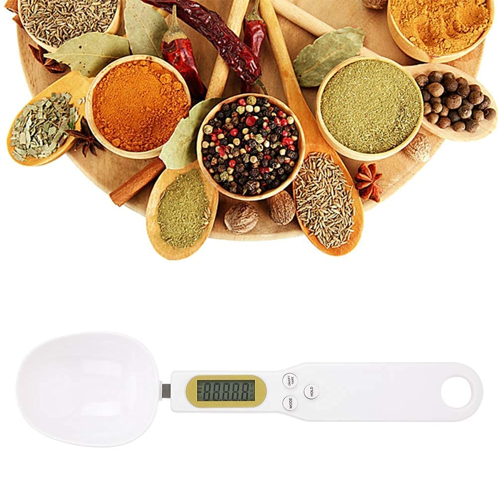 Giftock Measuring Spoons Electronic Kitchen Digital Food Spoon Scales Accurate Weighing Teaspoon Scale in Grams Oz with LCD Display for Baking Cooking Cake Coffee Flour Medicine 500g/0.1g