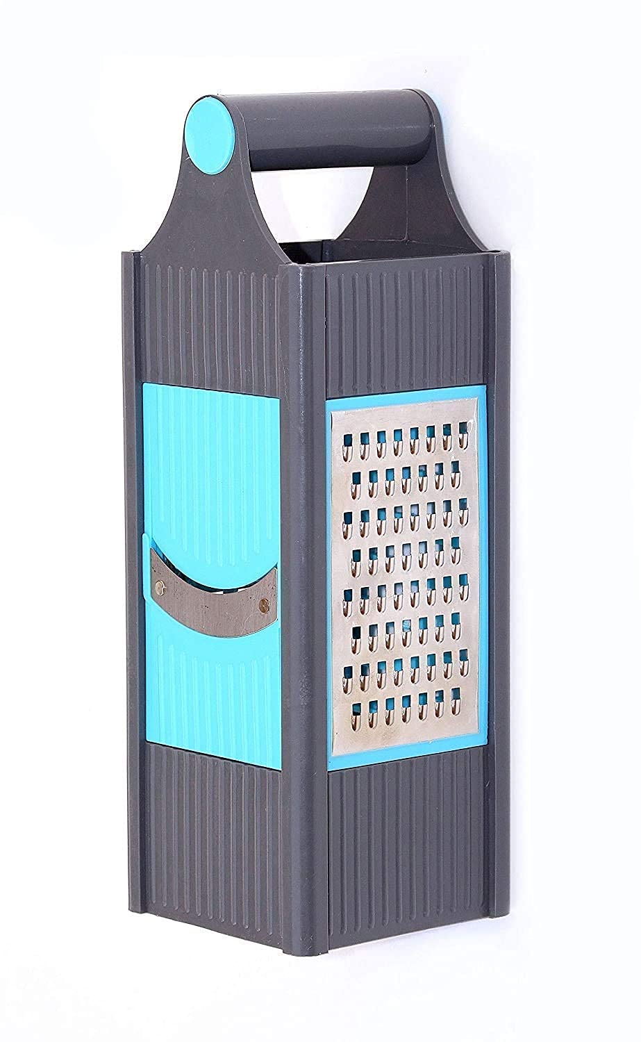 Giftock Stainless Steel 4 in 1 Vegetable Slicer Grater Cutter Chopper for Kitchen Salad Maker Grinder Shredder with Blades for Cheese Vegetables Fruit Cabbage Slicing Grating Multicolor