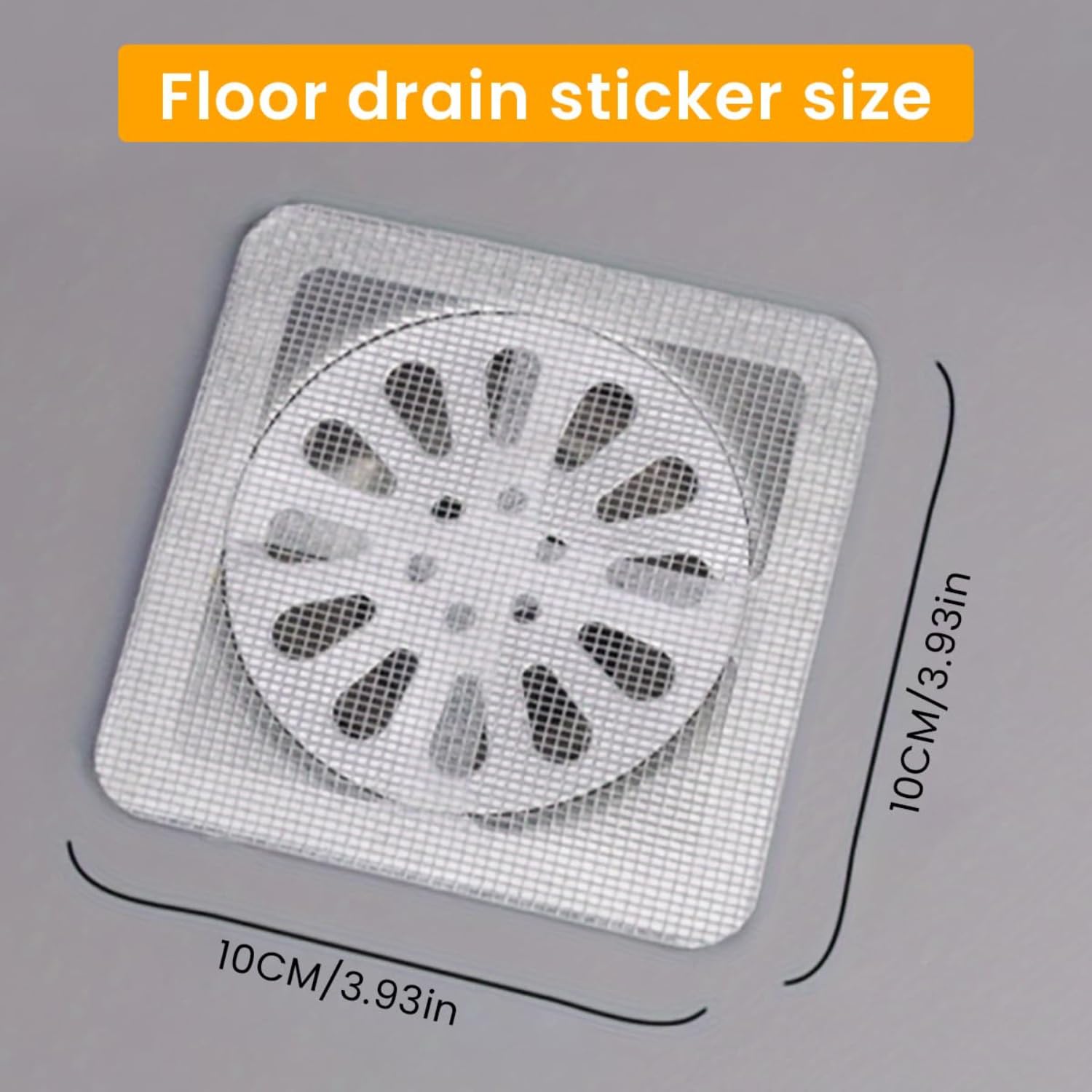 Giftock Kitchen Sink Strainer - Disposable Shower Drain Cover Hair Catcher Shower Drain Mesh Stickers, Reusable and Versatile Drain Cover for Bathroom Laundry Bathtub Kitchen Sink, 10x10cm (Round)
