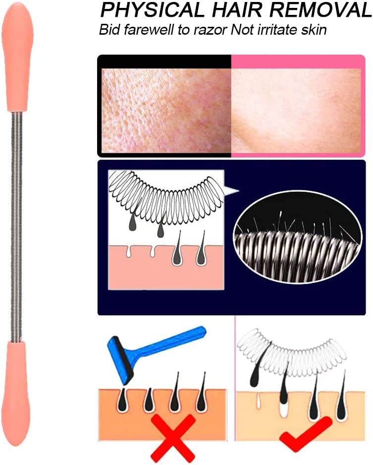 Giftock Facial Hair Remover for Women Spring Stick For Women Remove Unwanted Hair on Upper Lip, Chin, Face, or Neck Hair removal Epilator Threading tool 1pc