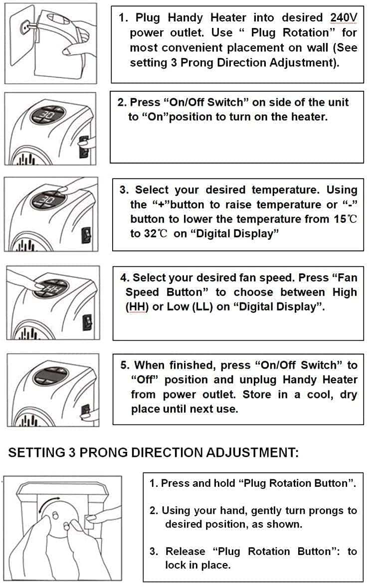 Giftock 400 Watts Electric Handy Room Heater (Room Heaters Home for Bedroom, Reading Books, Work, Bathrooms, Rooms, Offices, Home) - Black