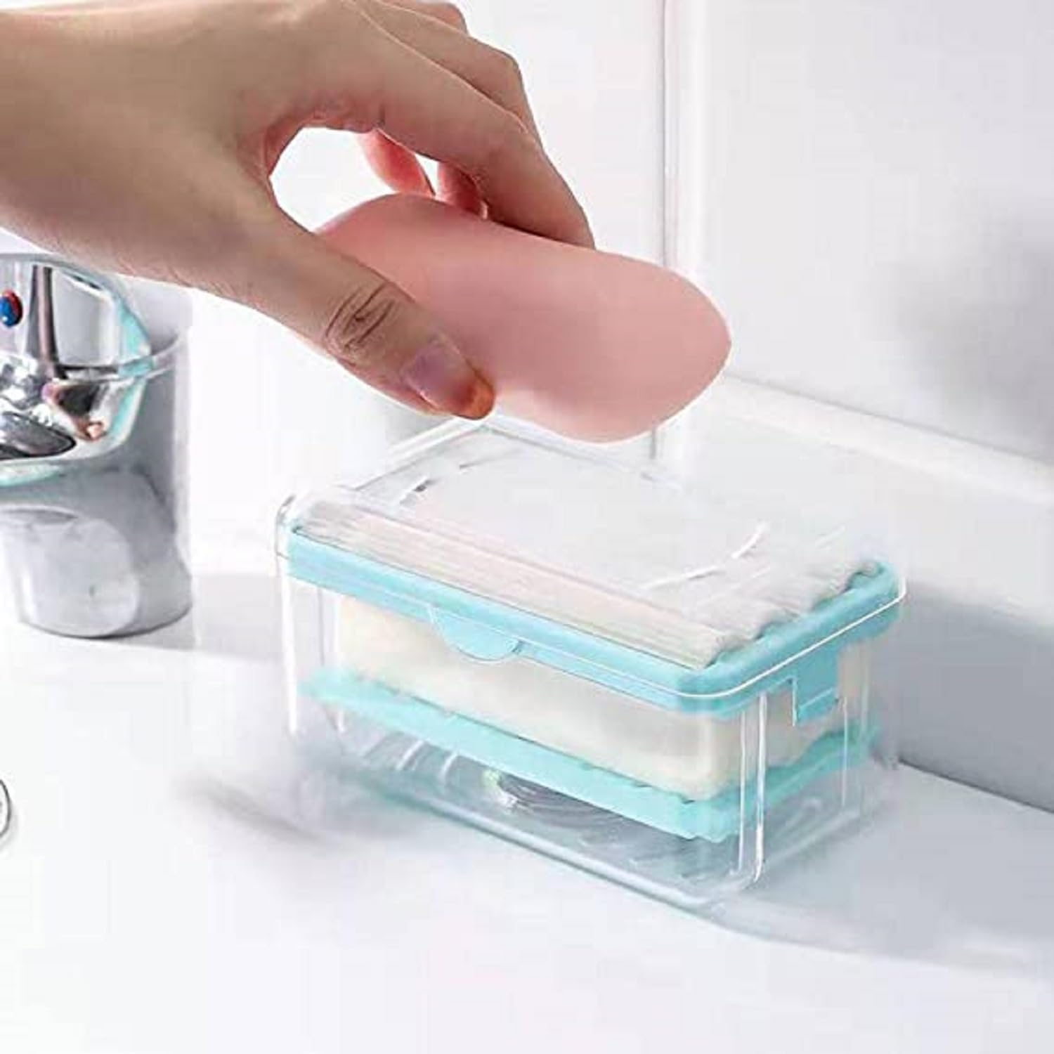 Giftock Tar Brush Dish Cleaning Brush with Liquid Dispensar Palm Dishes Pot, pan, Sink scrubbing Household soap Dispenser for Tool Dispensing wash Kitchen Utensils Scrubber Multipurpose in Home
