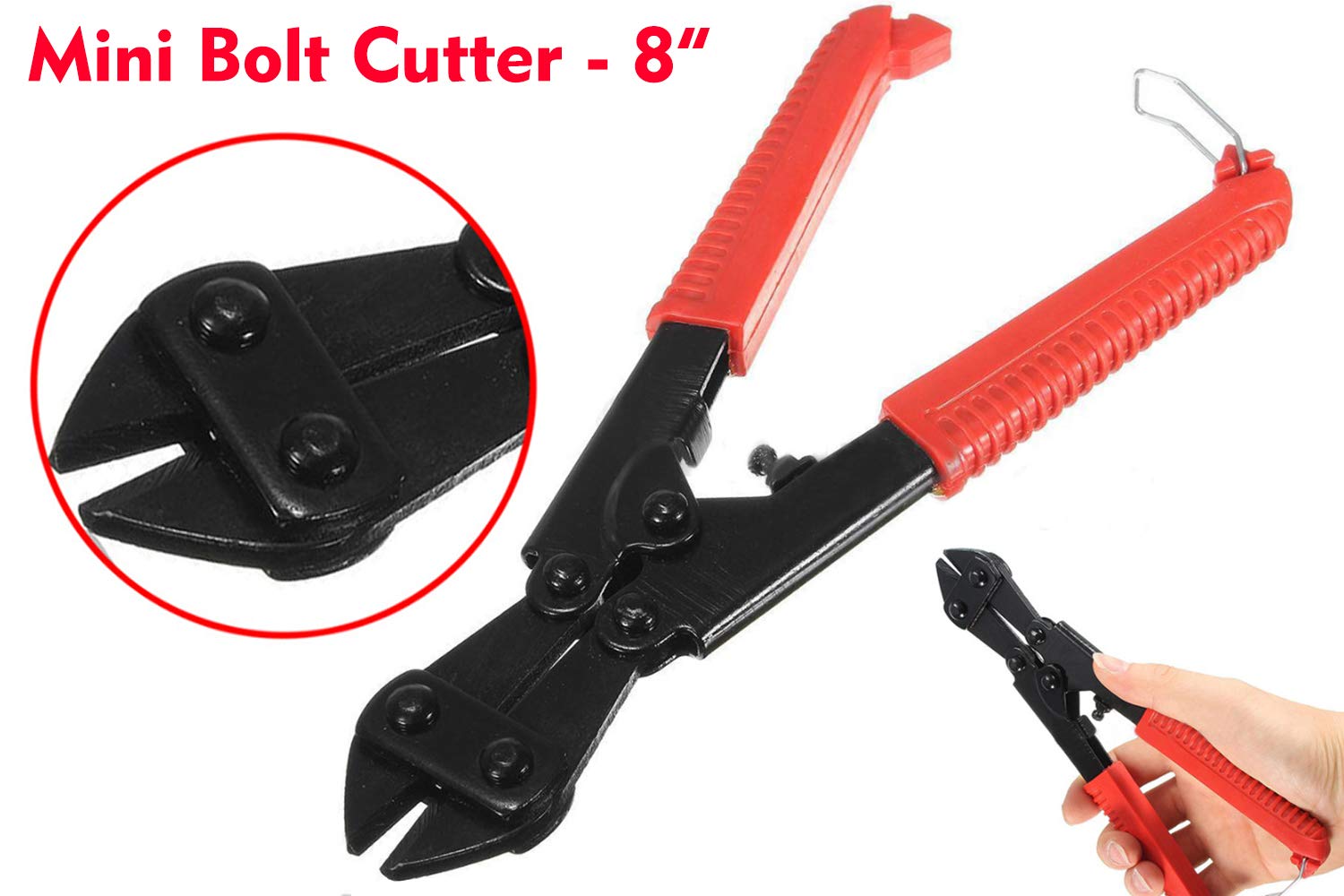 Giftock Mini Bolt Cutter Wire Breaking Plier| Portable, Lightweight Tool for Metal Cutting and Repair | Handheld Pocket-Sized Snipper with Tiny Clamp | Wire Breaking Tool