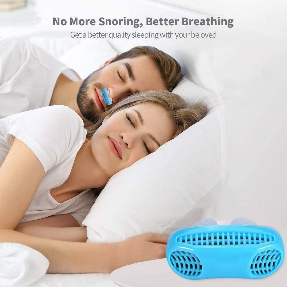 Giftock 2 In 1 Nose Clip Sleeping Breath Aids Device Anti Snoring Solution for Men Women Device Stop Snore Teeth Grinding Snor clip (Modern)