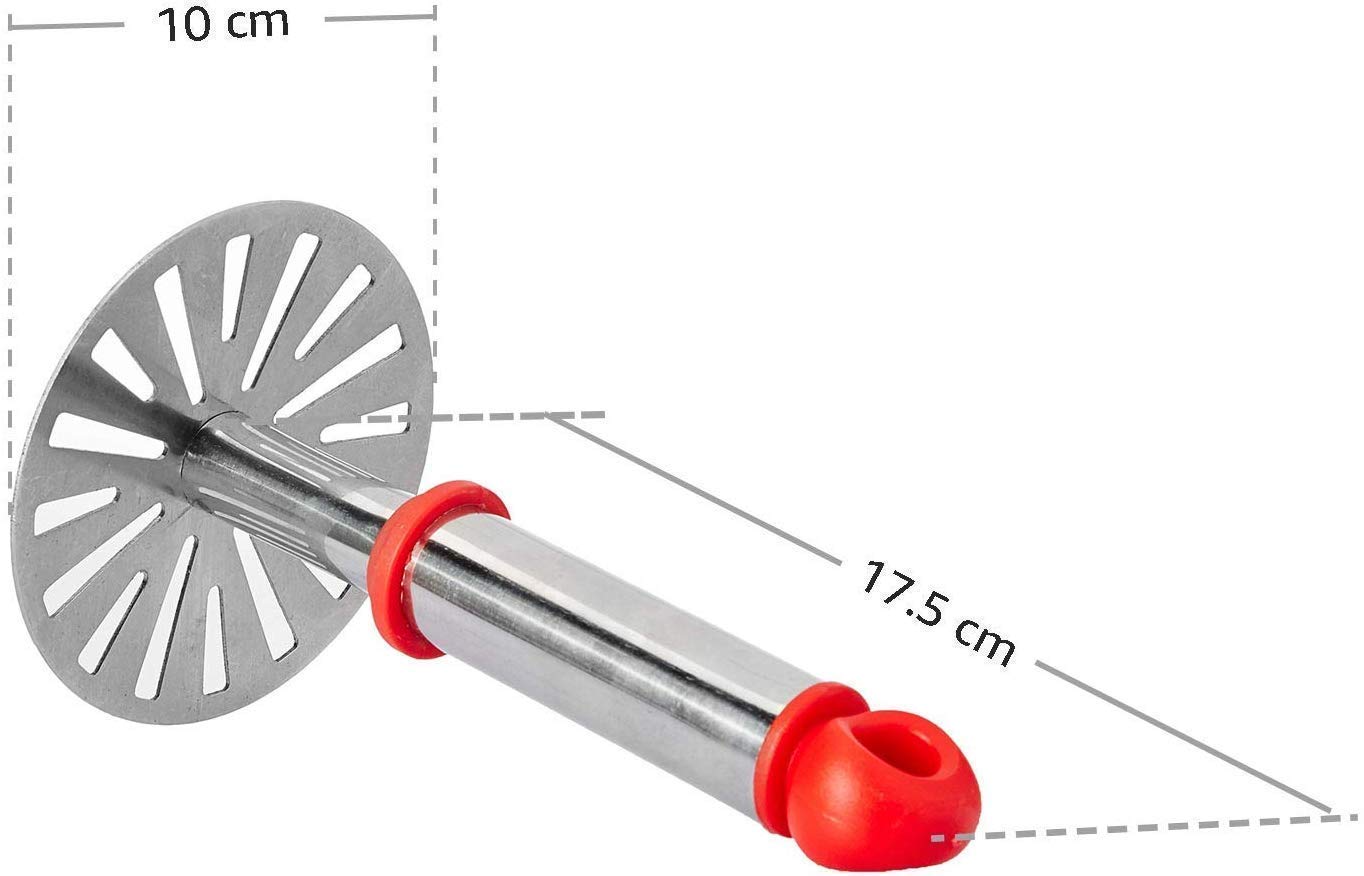 Giftock Stainless Steel Potato Vegetable Pav Bhaji Masher for Kitchen|Potato Squeezer Portable Food Crusher Bhaji Press (Multicolour)