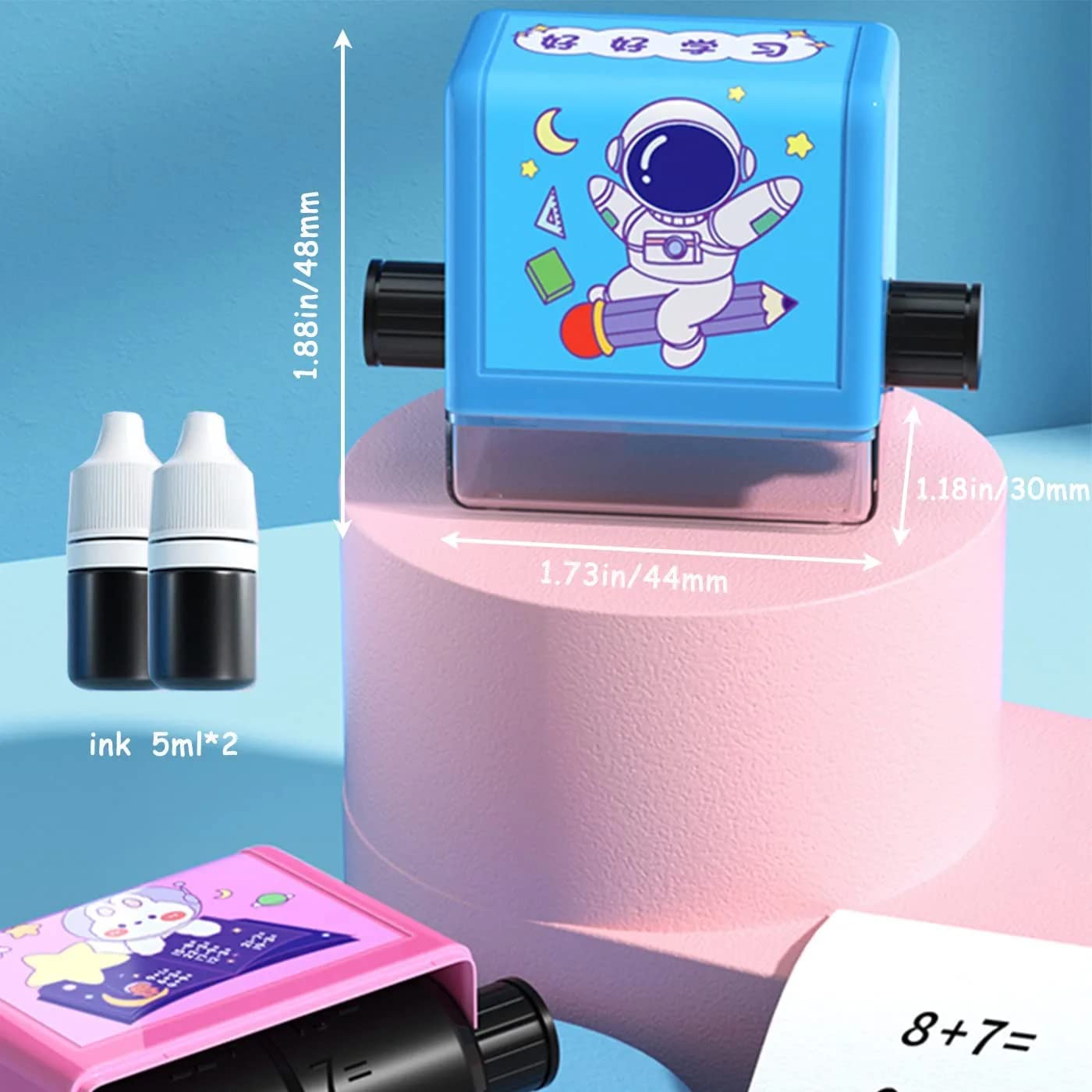 Giftock Smart Number Rolling Maths Stamps for Kids, Multiplication Maths Roller Stamp, Smart Math Roller 100 Learning Toy for Preschool, Stamp Art for Kids (Pack of 1- Multicolor)(Multiplication)