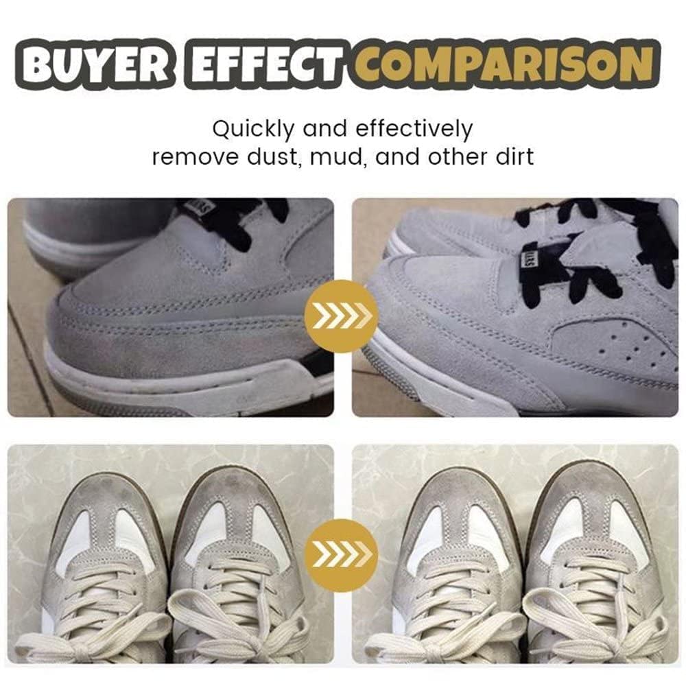 Giftock Effective Shoes and Sneaker Cleaning Eraser Sponge, Magical Sneaker Cleaner, Suede Shoe Cleaner Kit Eraser White Sole Waterproof, Professional Remove Stains Shoe Cleaner