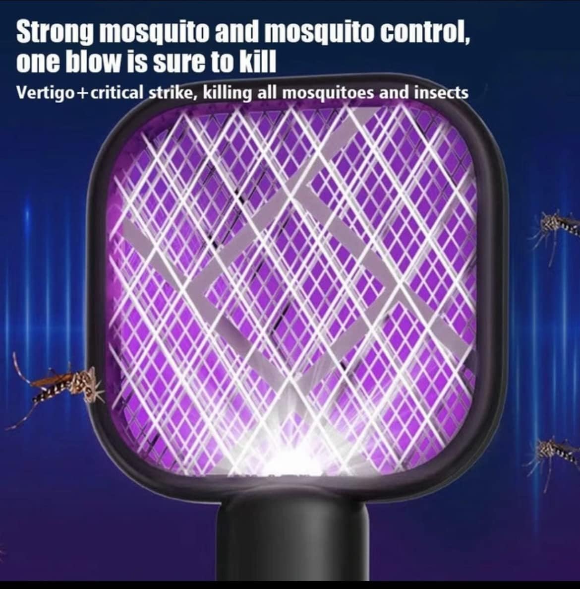 Giftock Mini Mosquito Killer Lamp 2 in 1 Multicunctional Angle Portable Bug Zapper Electric USB Rechargeable Mosquito Fly Bat Swatter Pack of 1