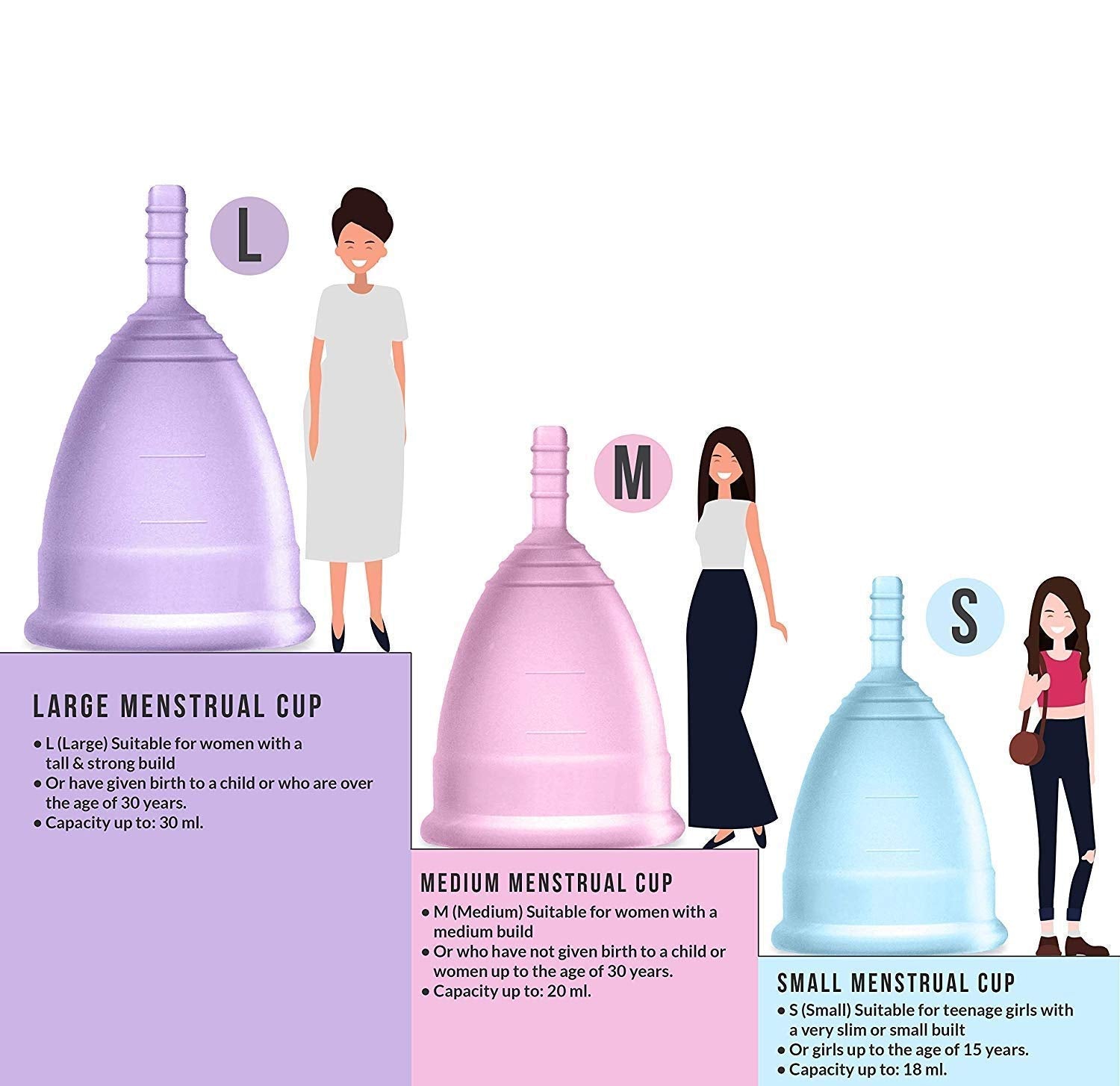 Giftock Silicone Reusable Menstrual Cup With No Leakage No Odor | amplec-Cup - Medium