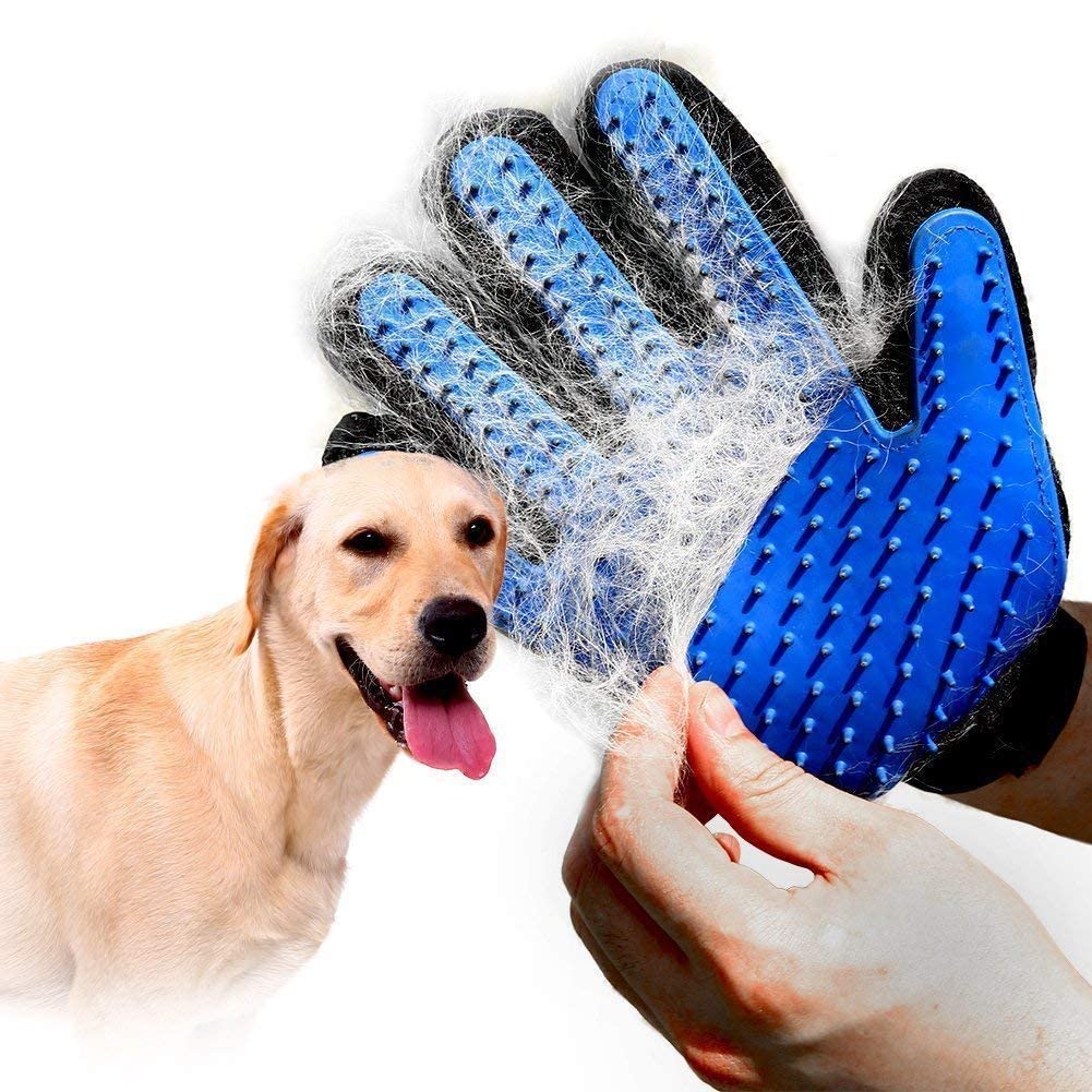 Giftock DOG CLEANER GLOVES | Deshedding Pet Grooming Washing Gloves for Dogs and Cats Hair Remover Brush Gloves | Dog, Cat Bathing Scrubber Gloves