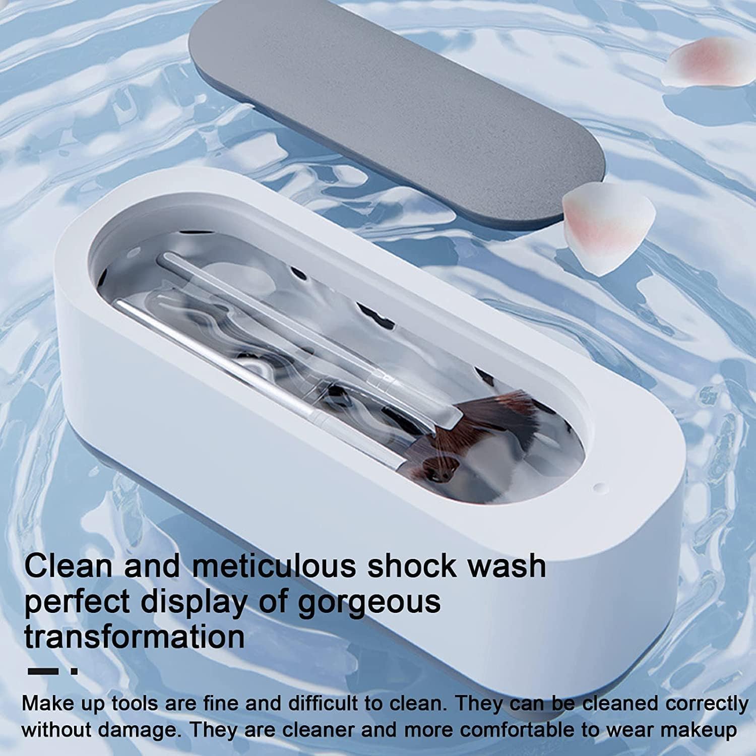 Giftock Ultrasonic Jewelry Cleaner Portable Professional Mini Household Ultrasonic Cleaning Machine for Jewelry, Eyeglasses, Watches, Rings, Retainer,Dry Erase Board Keyboard Stand