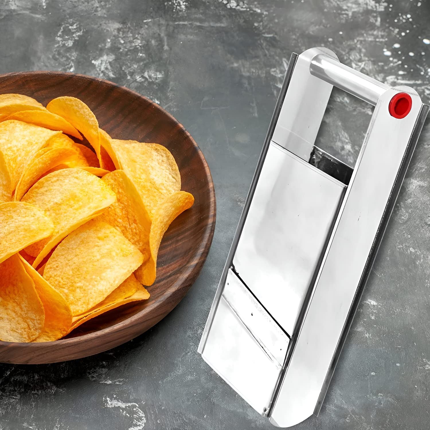 Giftock Multipurpose Slicer Cutter-Dual Stainless Steel Cutting Blades Spiral Slicer for Zucchini Spaghetti Noodles- Veg. Salad Maker Slicer for Kitchen (Watermelon Slicer)