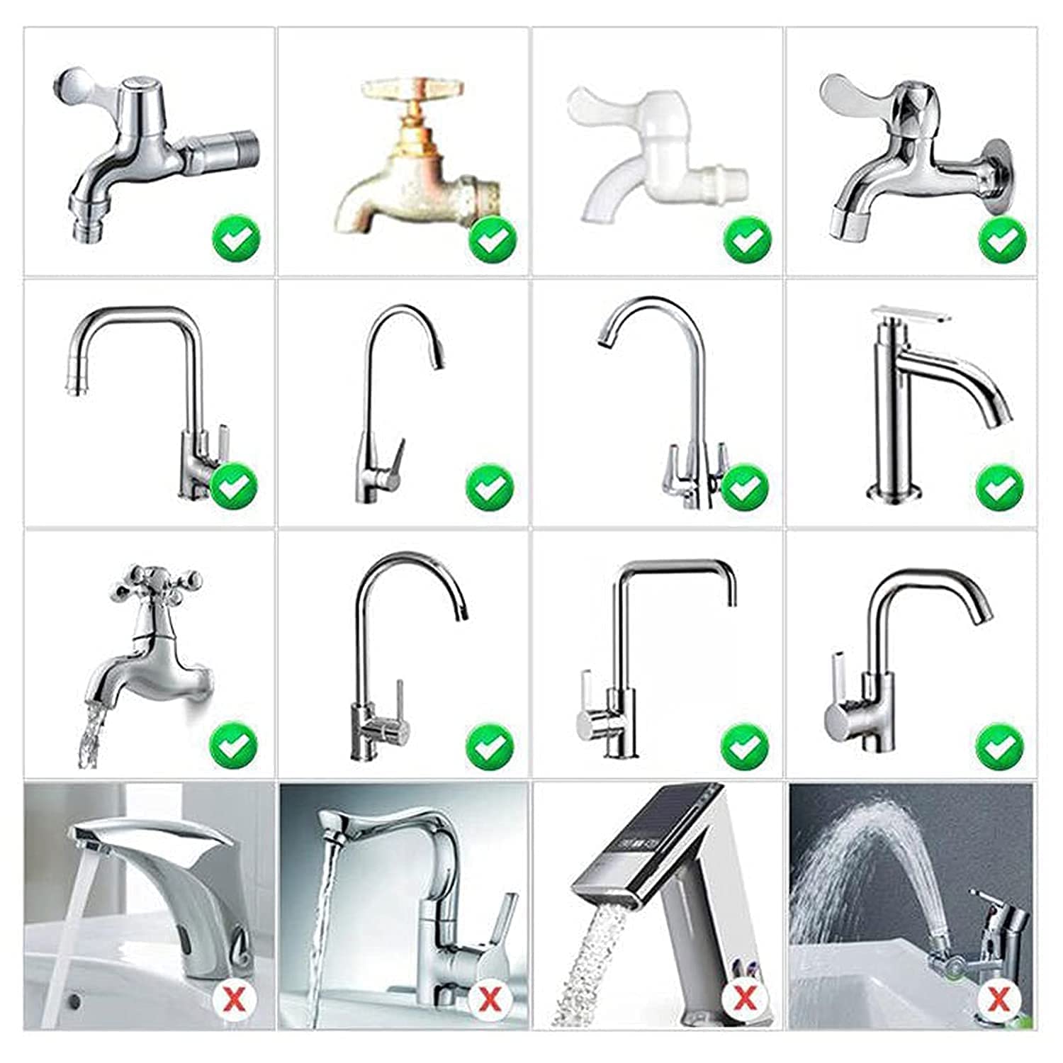 Giftock Activated Carbon Faucet Water Filters Universal Interface Home Kitchen Faucet Tap Water | Tap filter Multilayer | Clean Purifier Filter Cartridge Five Layer Water Filter-Pack of 1