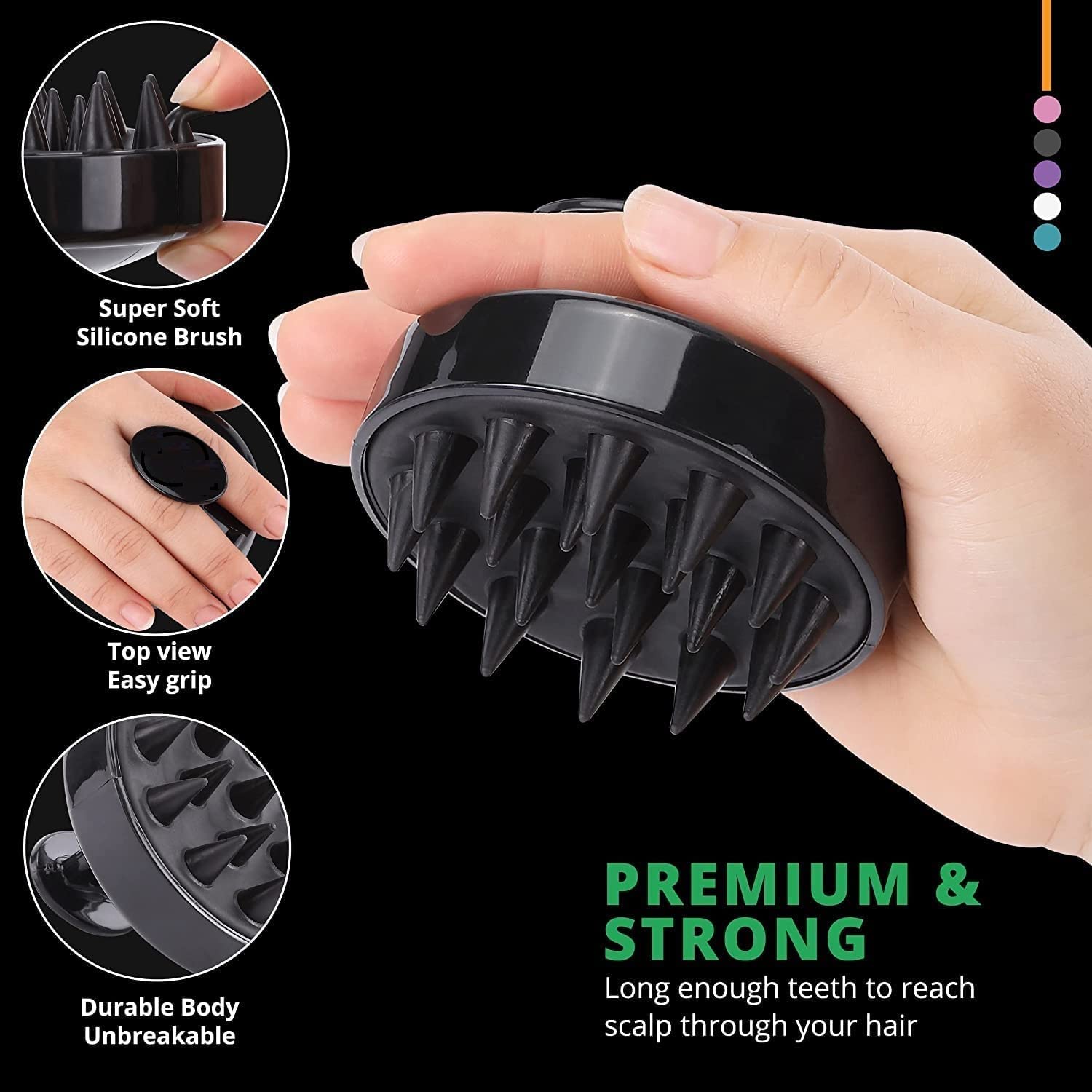 EPISKEY® Scalp Massager Shampoo Brush, Scalp Massage Shampoo Brush Shower Head Scrubber Scalp Brush (BLUE-35)