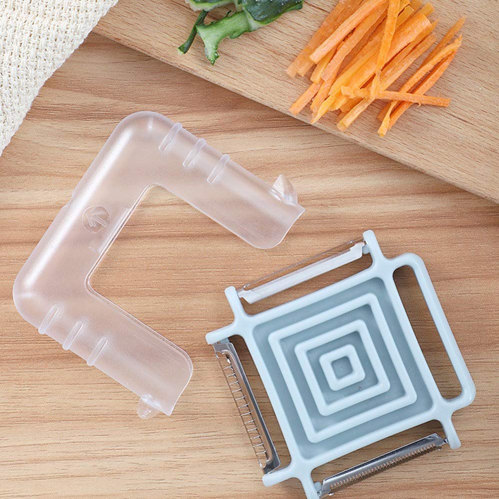 Giftock Enterprise Vegetable Peeler Julienne Peeler Cabbage, Potato, Apple, Carrot Peelers Multifunction Vegetable Fruit Kitchen Cutter, 3 in 1 Switchable PeelerMulti