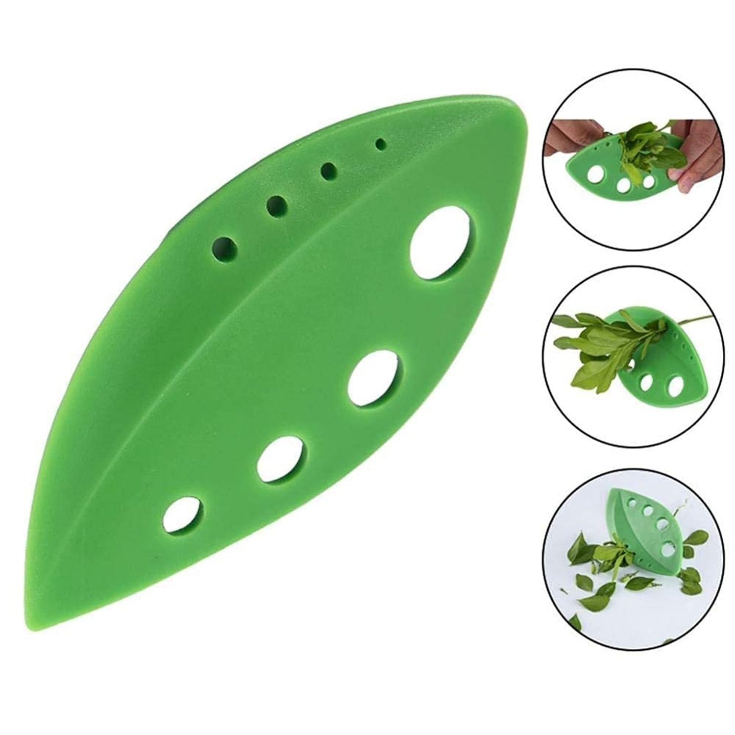 Giftock Vegetable Leaf Stripper, Plastic Leaves Remover Kale, Chard, Collard Greens Loose Leaf Herb Stripper Vegetable Leaf Stripping Device (Pack of 1)
