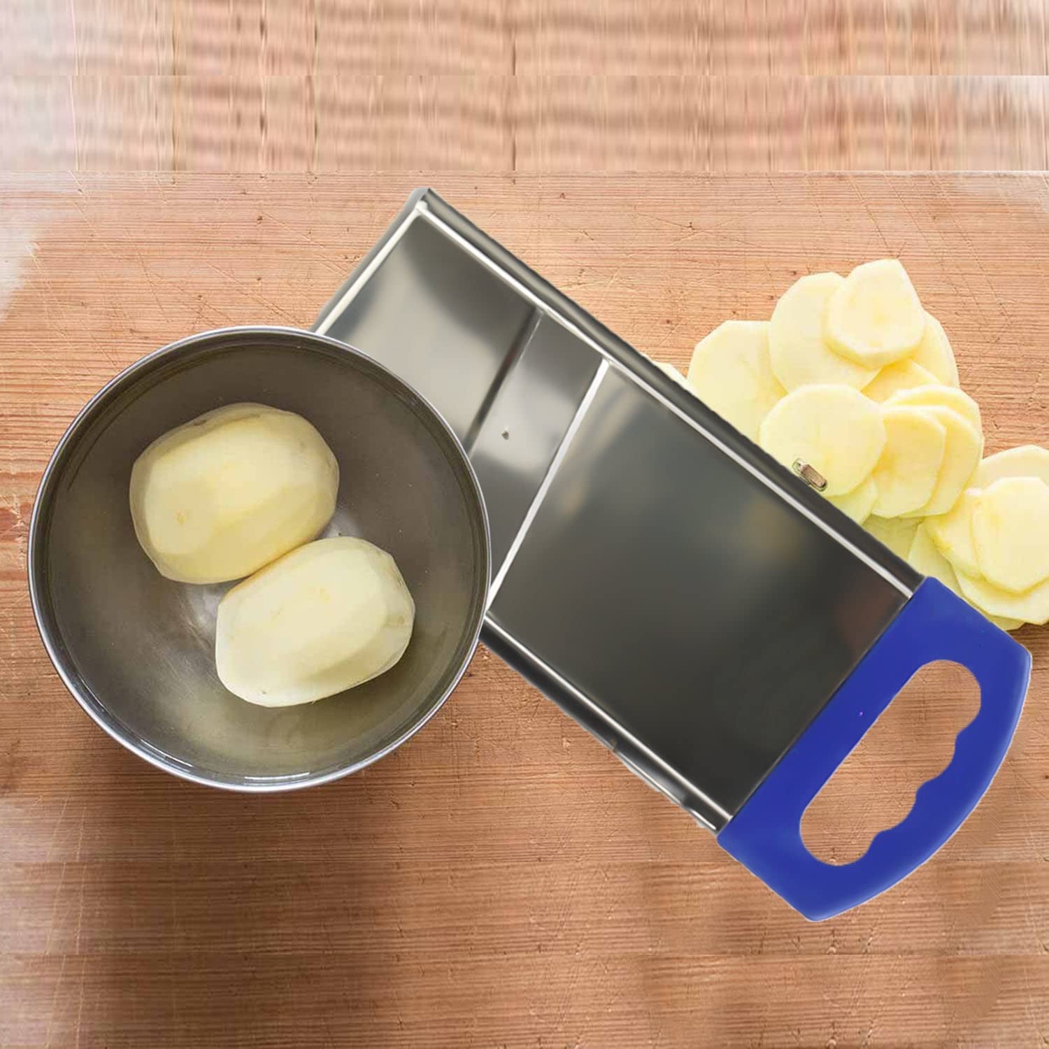 Giftock Multipurpose Slicer Cutter-Dual Stainless Steel Cutting Blades Spiral Slicer for Zucchini Spaghetti Noodles- Veg. Salad Maker Slicer for Kitchen (Watermelon Slicer)