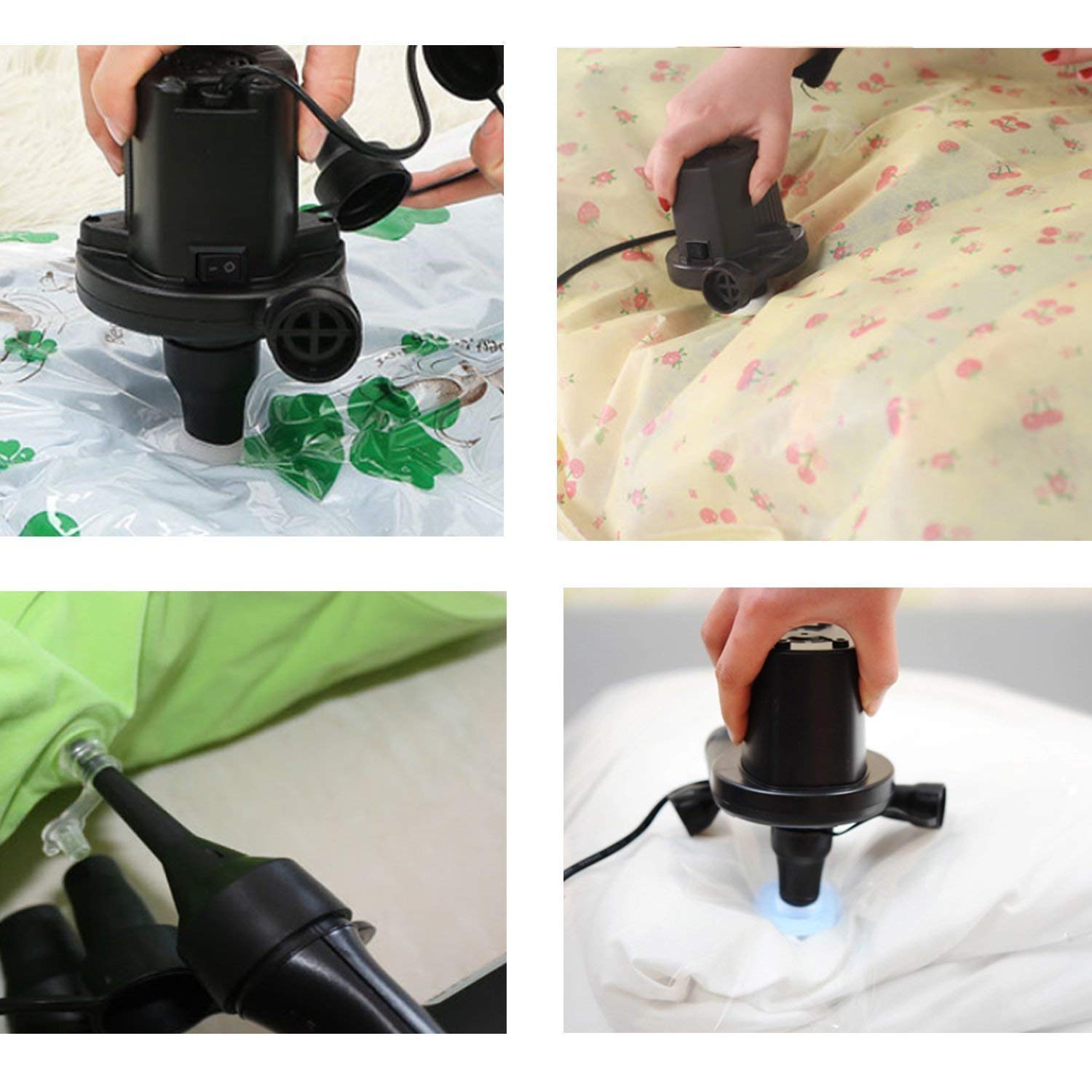Giftock Multi-Purpose Electric Air Pump for Quickly Inflates/Deflates Sofa, Bed, Swimming Pool Tubes, Toys,Air Bags, Mattresses